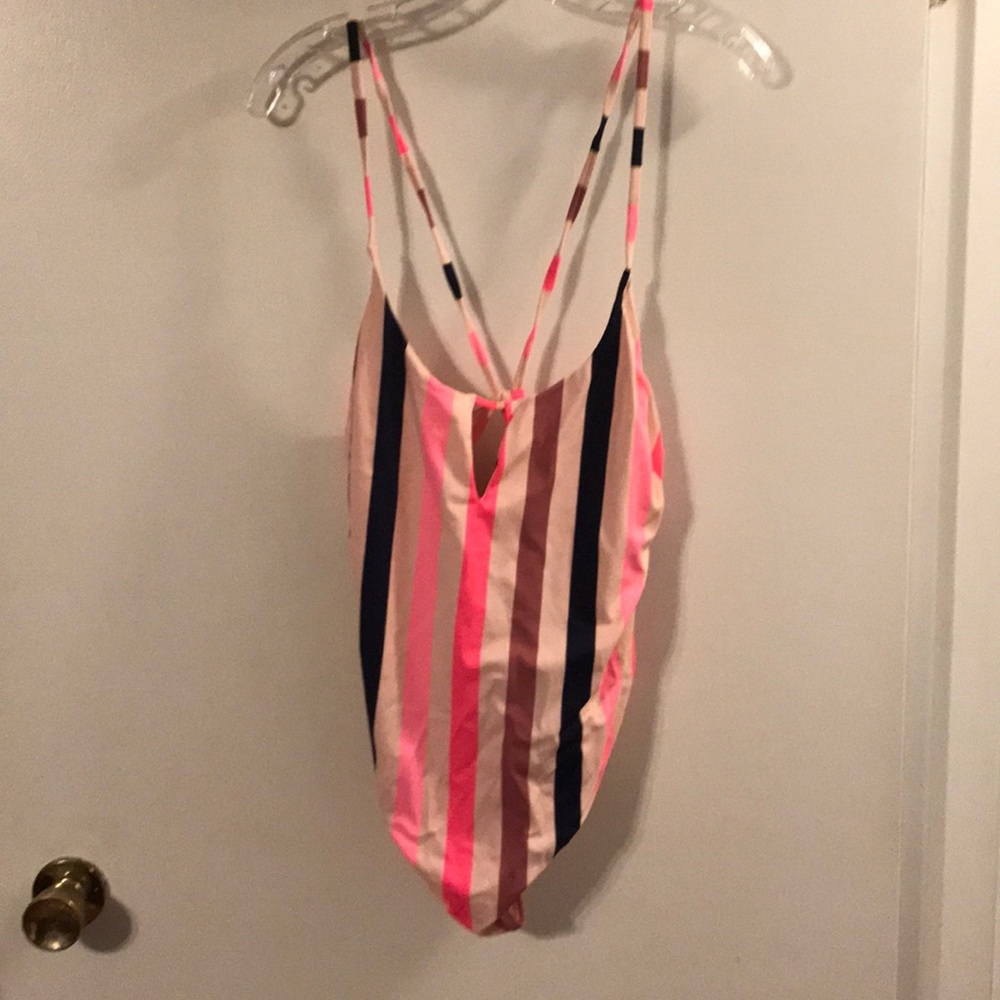 Xhilaration striped one piece swimsuit